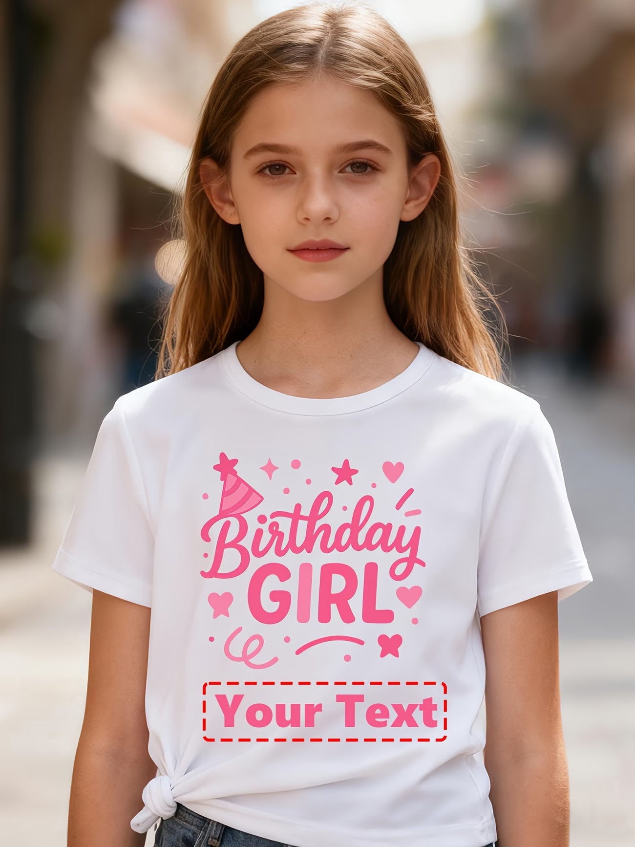 Camiseta Birthday Girl Personalizable para Niñas | Con tu Texto
