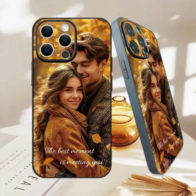 "Funda personalizable para iPhone con tu foto favorita — Custom iPhone case with your own photo, Soñando en Azul"