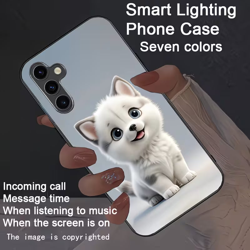 Funda luminosa perrito Smart Lighting Phone Case 7 colores — se ilumina con llamadas música y mensajes — Soñando en Azul laferiadejulio.com