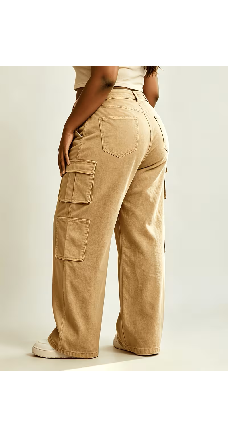 pantalon linea cargo para mujer, tallas grandes