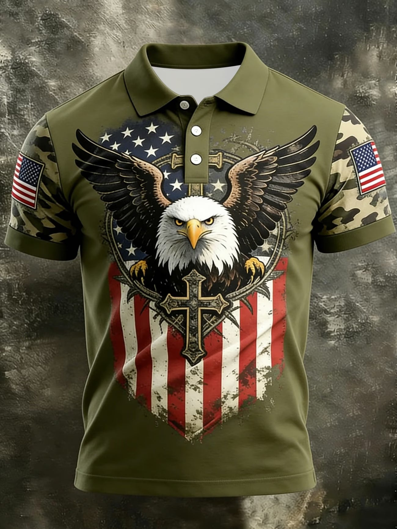 Polo Patriótica 250 Aniversario USA | Colección Águila Americana | Manga Corta Hombre