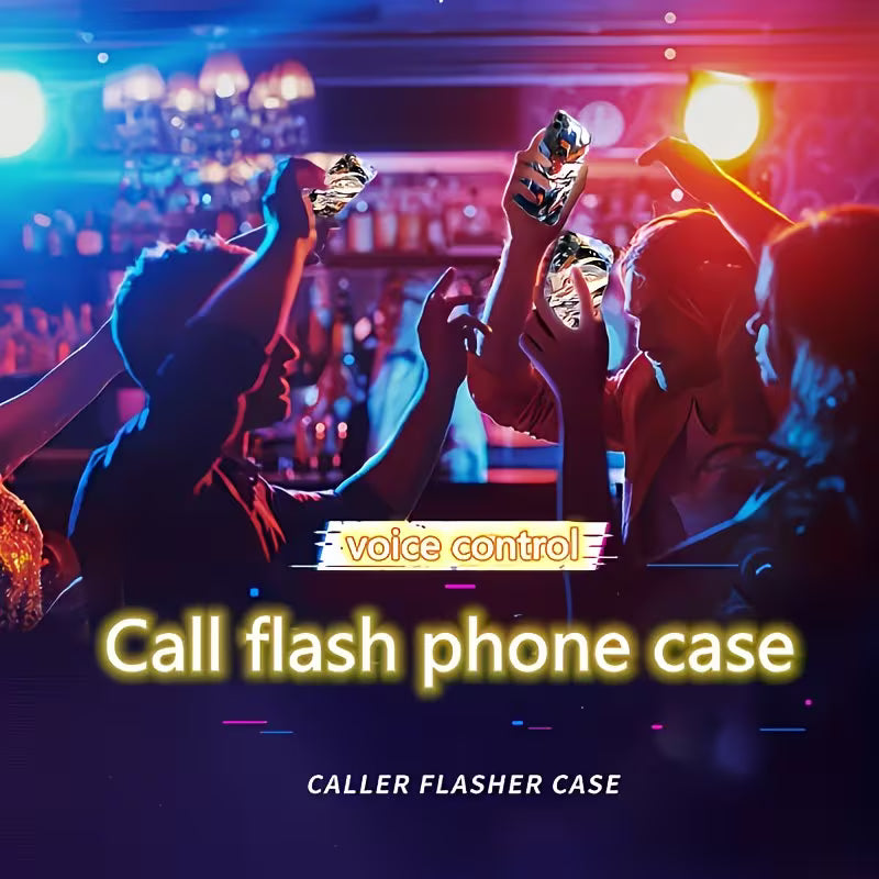 Funda inteligente perrito luminoso con control de voz — Call Flash Phone Case 7 colores — Soñando en Azul laferiadejulio.com