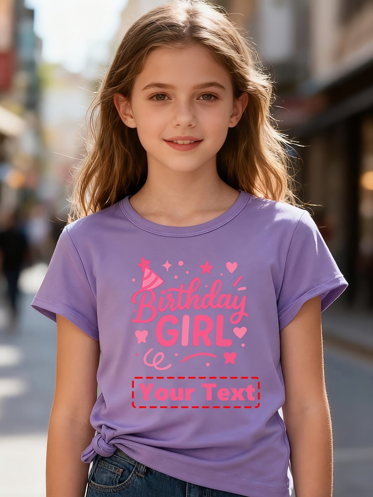 Camiseta Birthday Girl Personalizable para Niñas | Con tu Texto