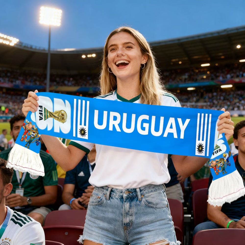 Bufandas Países del Mundial de Fútbol 2026 ⚽ | Colores y Nombre de tu Selección | Con Borlas 🌎