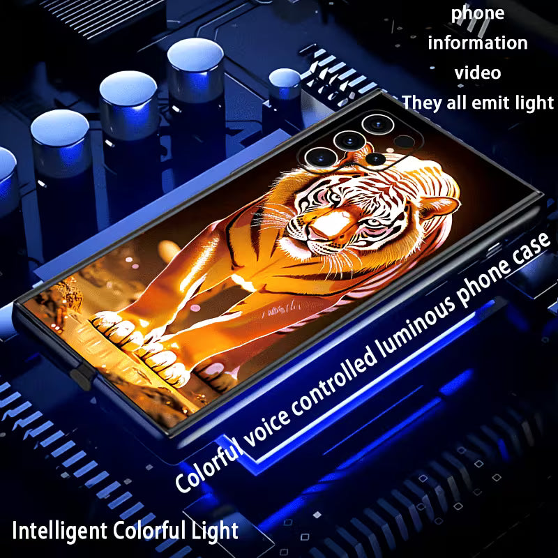 Funda inteligente tigre de fuego con luz LED colorida y control de voz — 7 colores — Soñando en Azul laferiadejulio.com