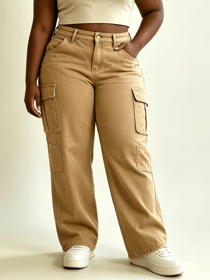 pantalon linea cargo para mujer, tallas grandes