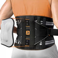 faja lumbar naranja  con soporte fuerte para espalda baja y cintura
