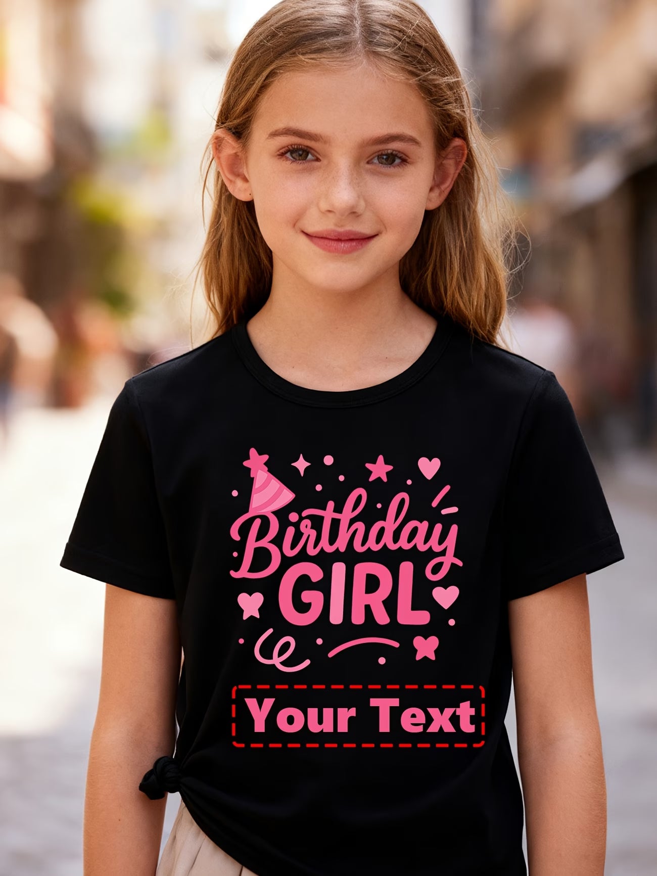 Camiseta Birthday Girl Personalizable para Niñas | Con tu Texto