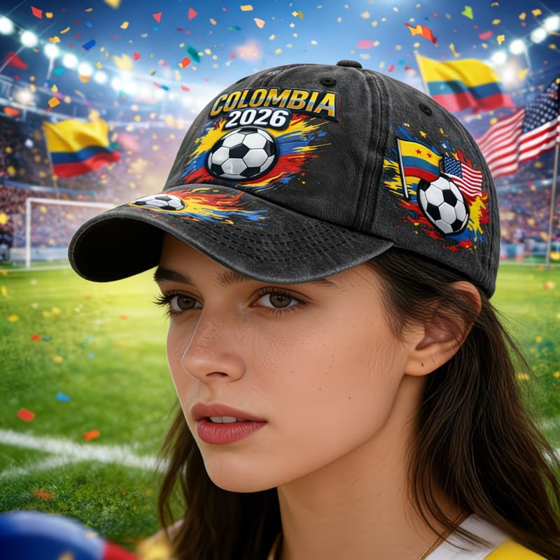 Gorra Colombia 2026 | Mundial FIFA USA-Canadá-México | Talla Única Ajustable | Hombre y Mujer