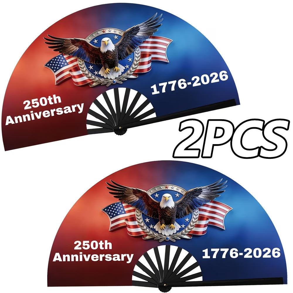 Pack 2 Abanicos Plegables Patrióticos | 250 Aniversario de América 1776-2026