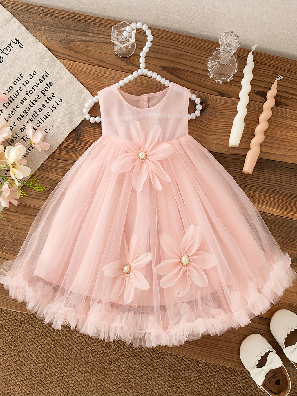 Vestido de Tul Rosa para Bebé y Niña | Lazo Grande, Falda Esponjosa | Tallas 9M a 2-3 Años