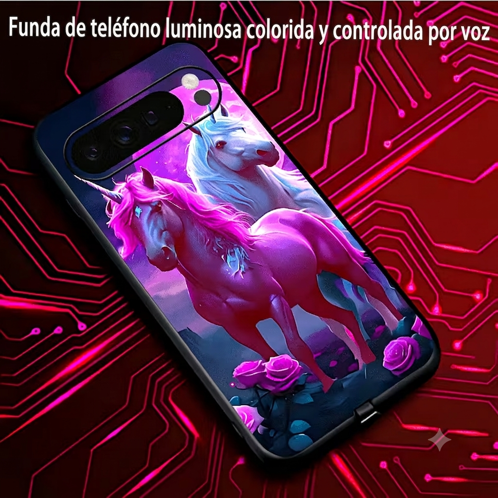 funda de teléfono luminosa y colorida ,se ilumina al recibir llamada 