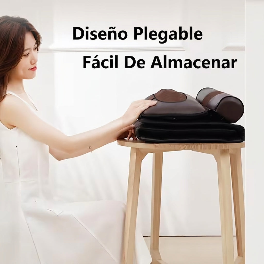 masaje alivio del dolor Colchoneta masajeadora de espalda y cuello con diseño plegable para fácil almacenamiento 
en Soñando en Azul en laferiadejulio.com.