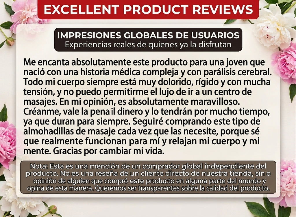Masaje para alivio del dolor spa en casa  masajeador para relax 
Reseña de clientes sobre masajeador de cuerpo entero,sobre masajeador  cuello y pies con calor y soporte lumbar 
en Soñando en Azul en laferiadejulio.com.