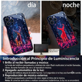 Funda luminosa ciervo mágico bosque de colores — vista de día y de noche iluminada — Soñando en Azul laferiadejulio.com
