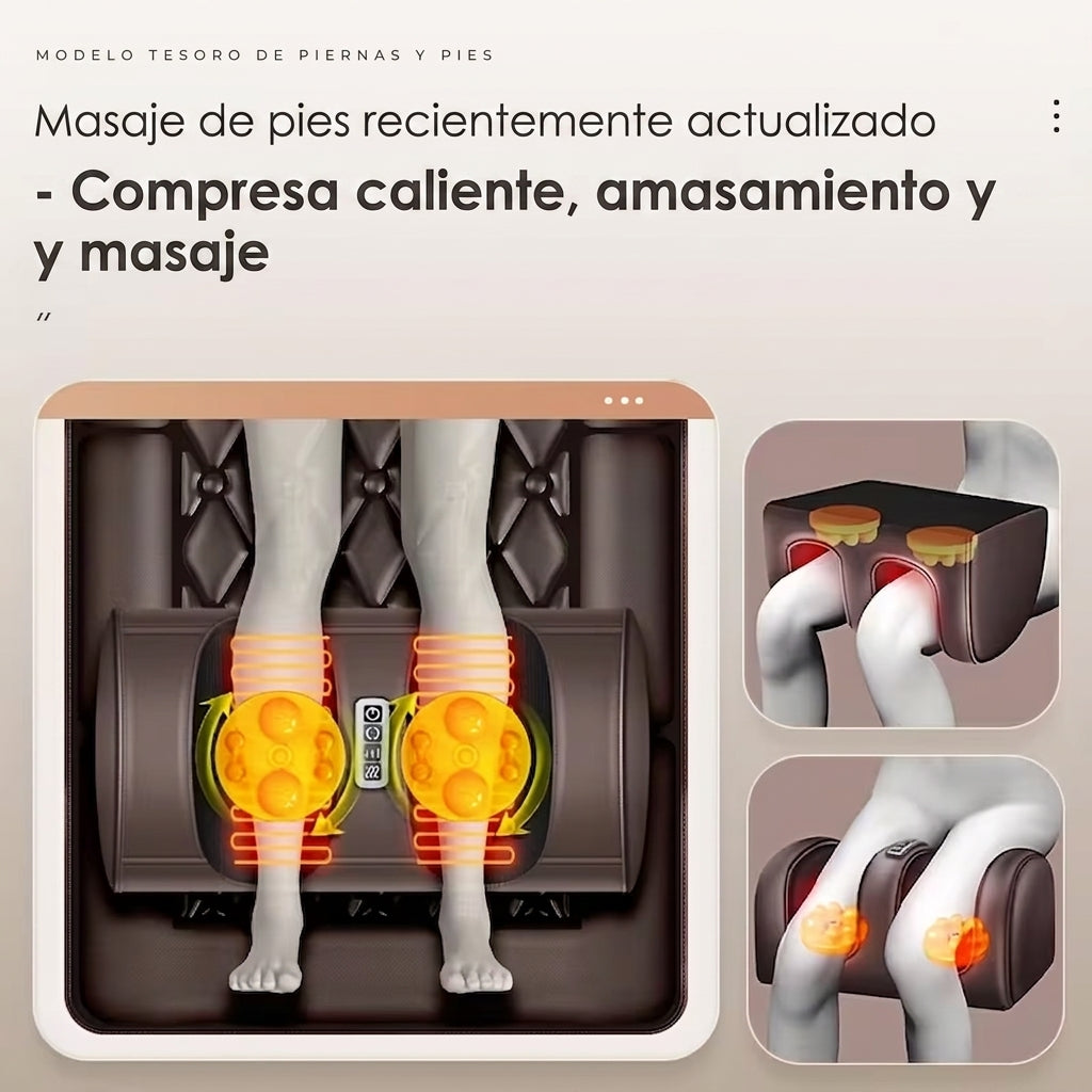 Masajeador para piernas, Masajeador para piernas, pies y rodillas con compresa de calor y amasamiento eléctrico en 
Soñando en Azul en laferiadejulio.com.
 