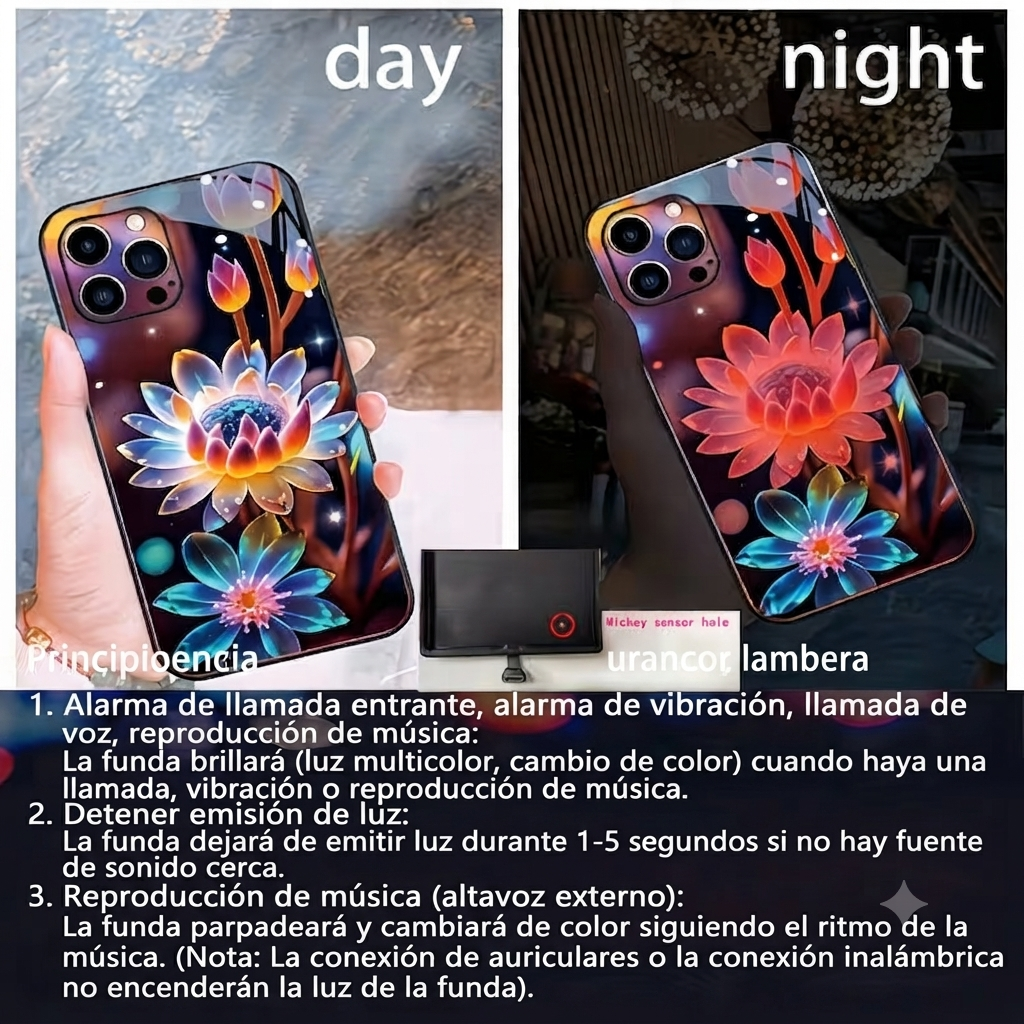 fundas para samsung,se ilumina a l escuchar música o si el teléfono recibe una llamada