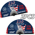 Pack 2 Abanicos Plegables Patrióticos | 250 Aniversario de América 1776-2026