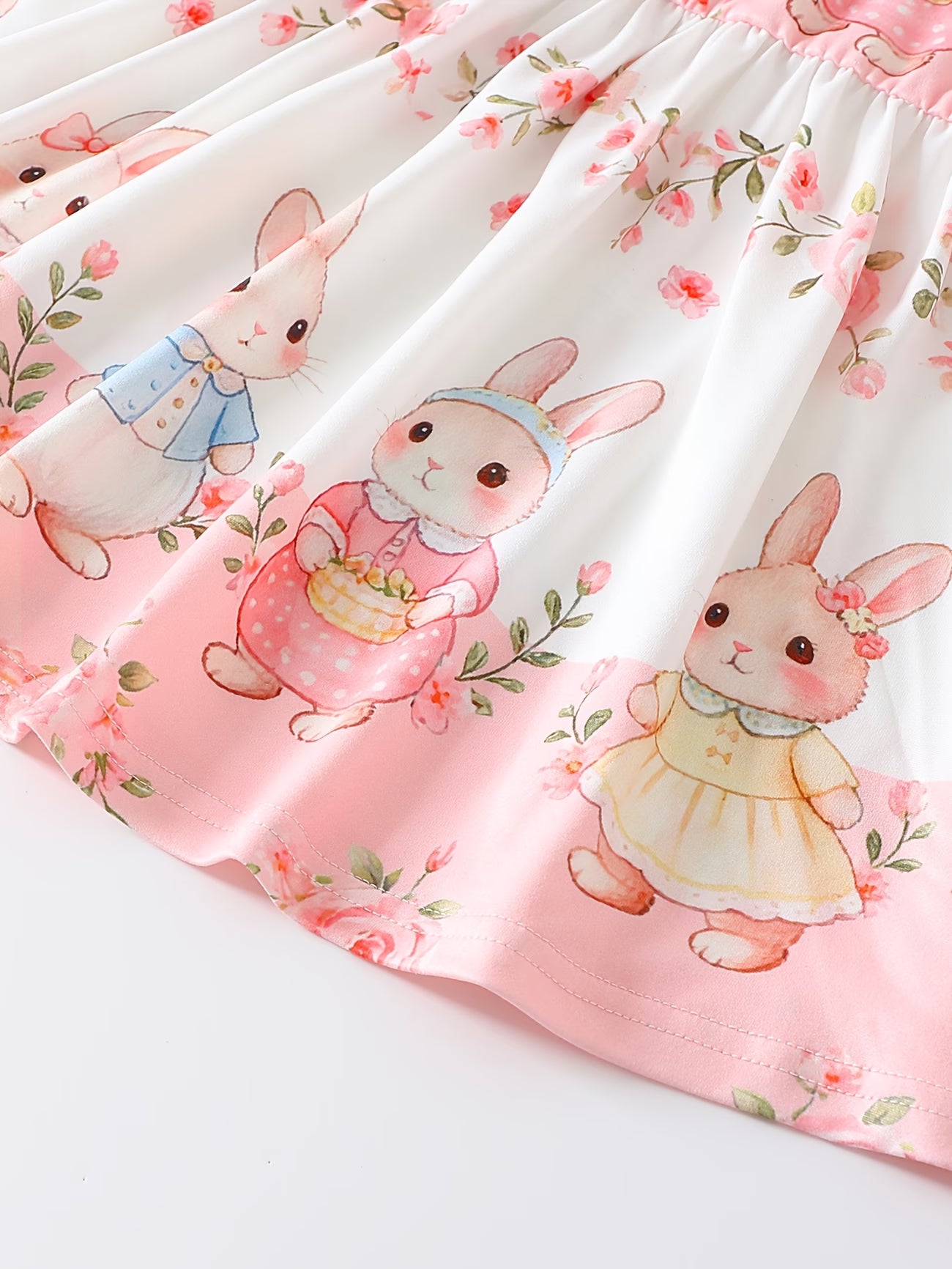 Vestido de Bebé con Ositos y Flores | Lazo Rosa | Sin Mangas | Tallas 0 a 3 Años