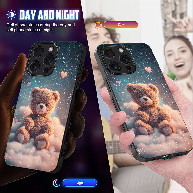  Fundas para telefonos carcasa protectora para  teléfono iluminada LED oso de peluche | Teddy bear LED light phone case  ectora