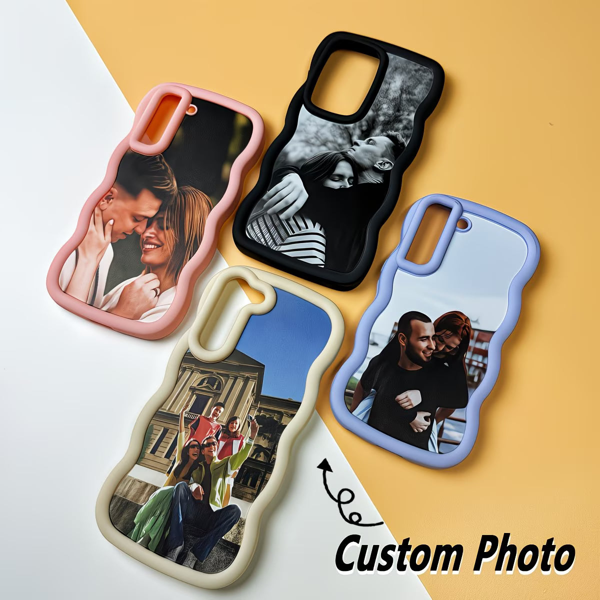 "Fundas de colores para teléfonos Samsung. Se le pueden imprimir 1, 4, 5, 6 o 7 fotos. Tenemos para todos los modelos."