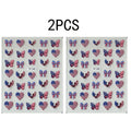Calcomanías para Uñas Patrióticas 🇺🇸 | 2 Hojas | Águila, Mariposa, Corazón | 4 de Julio
