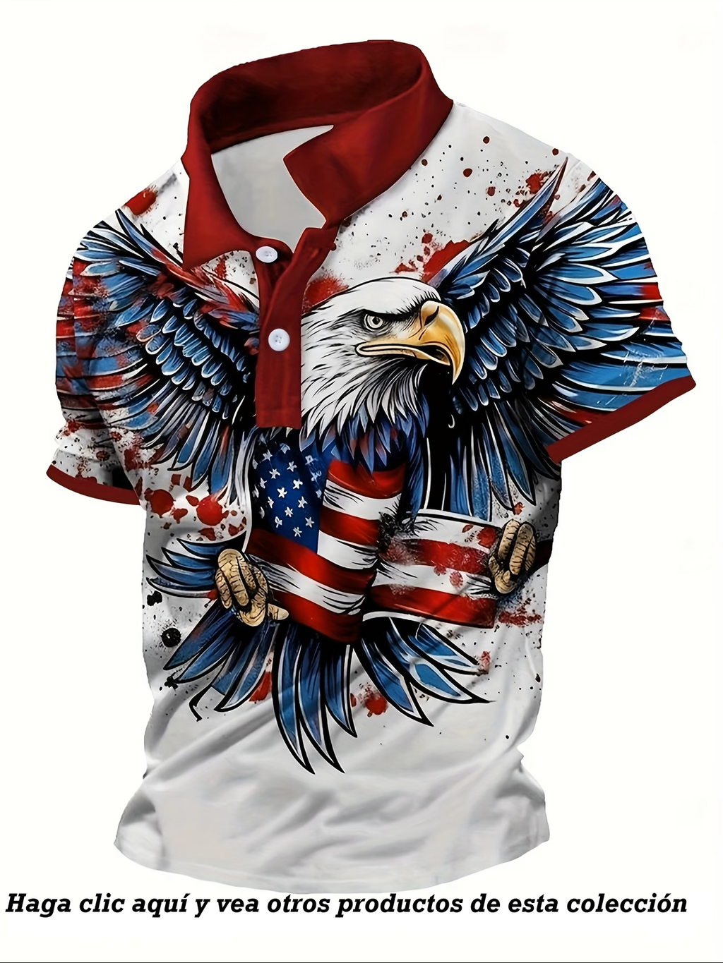 Polo Patriótica 250 Aniversario USA | Colección Águila Americana | Manga Corta Hombre
