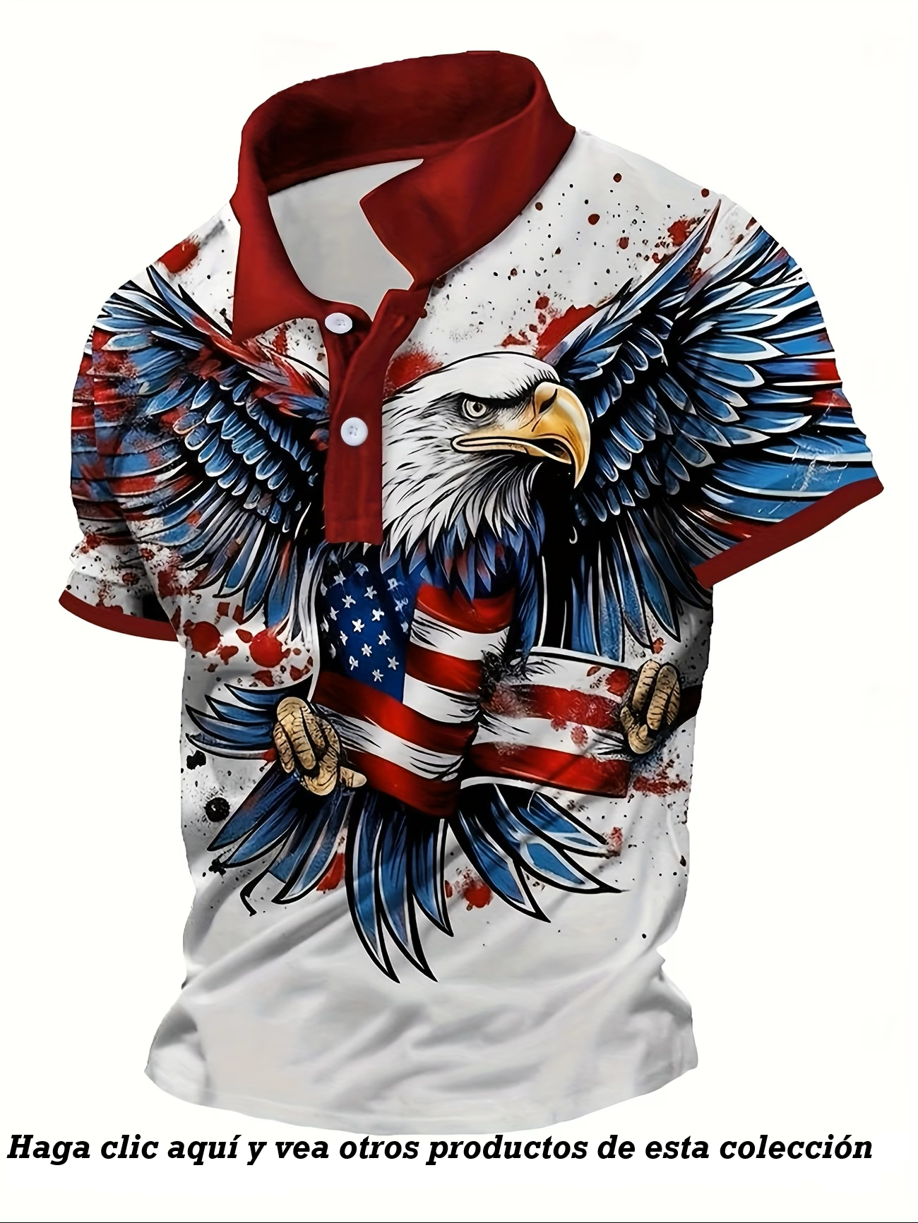 Polo Patriótica 250 Aniversario USA | Colección Águila Americana | Manga Corta Hombre