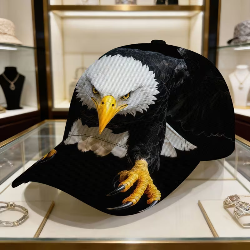 Gorra Águila Calva Hiperrealista 🦅 | Garras Afiladas | Mirada Intensa | 4 de Julio Patriótico