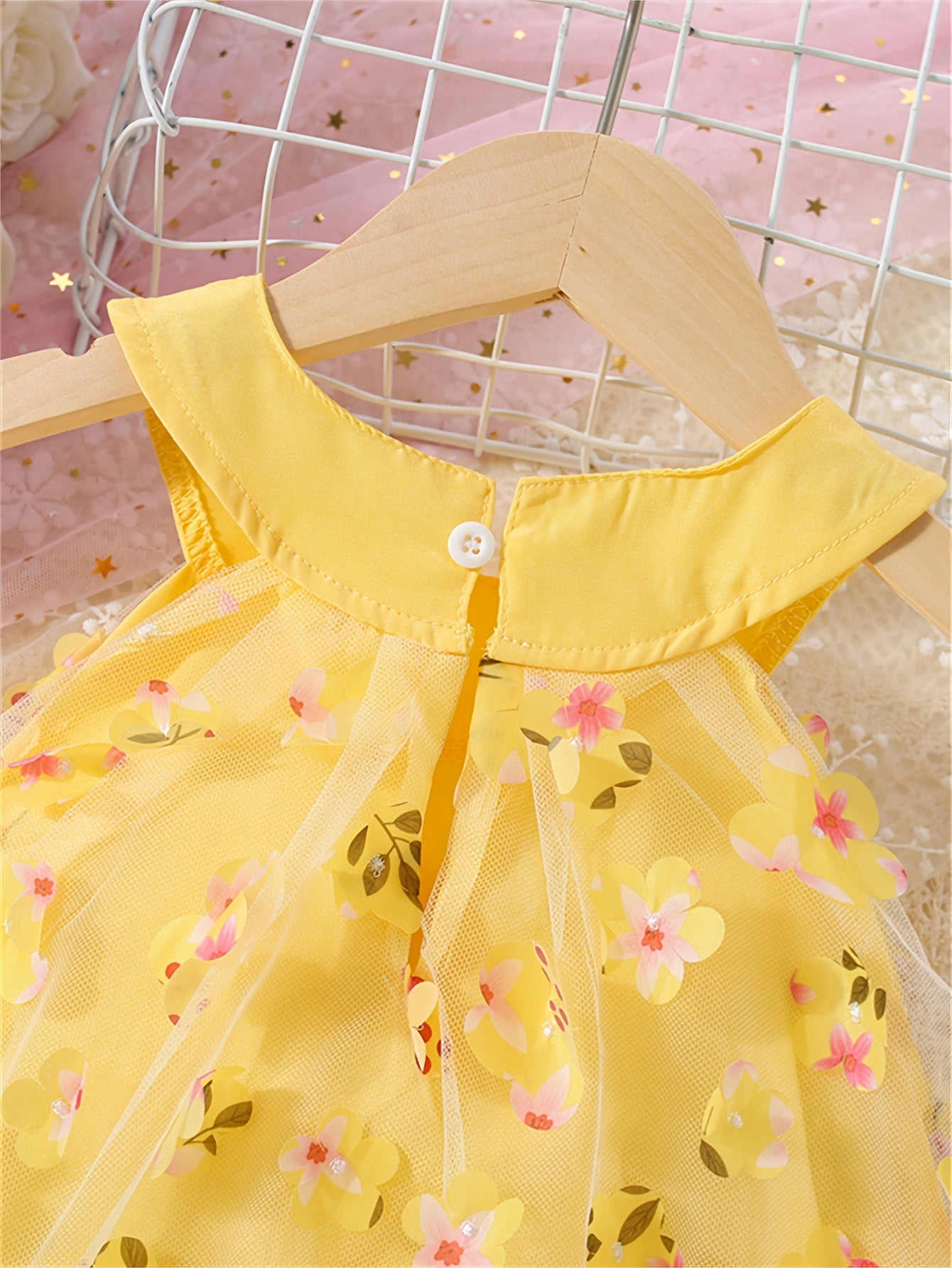 Vestido Veraniego para Bebé y Niña | Sin Mangas, Lazo y Tul Floral | Tallas 3M a 2-3 Años